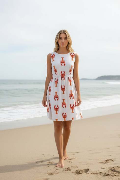 DownEast Dresses & Skirts - DOWNEAST Lobster Sleeved Dress Style Short Sleeve Size XL